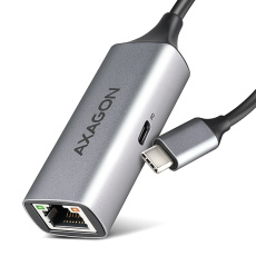 AXAGON ADE-TXPD, USB-C 3.2 Gen 1 - Gigabit Ethernet sieťová karta, Asix AX88179, PD 100W, auto inštal