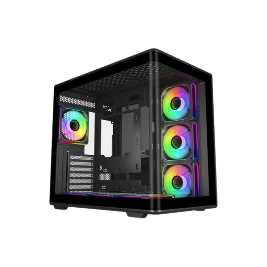 Cooler Master case Elite 600, ATX, Průhledná bočnice, 7x 120mm ARGB Fan, Černá