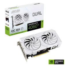 ASUS VGA NVIDIA GeForce RTX 4060 Ti DUAL OC EVO 8G WHITE, 8G GDDR6, 3xDP, 1xHDMI