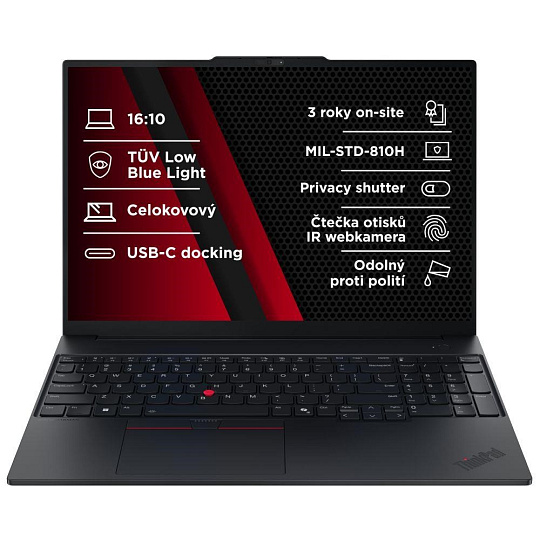 BAZAR - LENOVO NTB ThinkPad E16 AMD G3 - Ryzen7 250,16" WUXGA,16GB,512SSD,FHD+IRcam,W11P - Poškozený obal BAZAR - LENOVO NTB ThinkPad E16 AMD G3 - Ryzen7 250,16" WUXGA,16GB,512SSD,FHD+IRcam,W11P - Poškozený obal