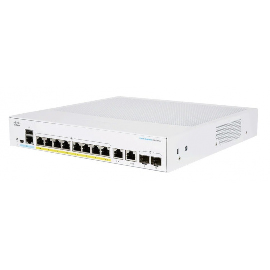 Cisco switch CBS250-8FP-E-2G (8xGbE,2xGbE/SFP combo,8xPoE+,120W,fanless) - REFRESH