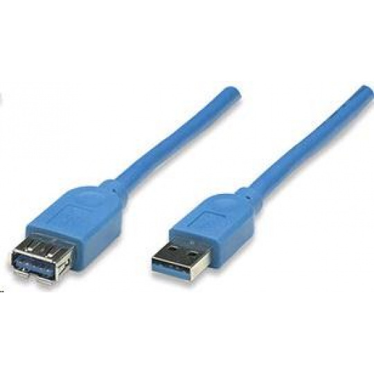 MANHATTAN USB kábel 3.0 A-A predĺženie 1m, modré