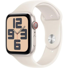Apple Watch SE (2024) GPS + Cellular 40mm Starlight Aluminium Case with Starlight Sport Band - S/M Apple Watch SE (2024) GPS + Cellular 40mm Starlight Aluminium Case with Starlight Sport Band - S/M