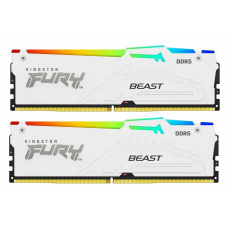 KINGSTON DIMM DDR5 64GB (Kit of 2) 6400MT/s CL32 Non-ECC FURY Beast RGB EXPO, Bílá KINGSTON DIMM DDR5 64GB (Kit of 2) 6400MT/s CL32 Non-ECC FURY Beast RGB EXPO, Bílá