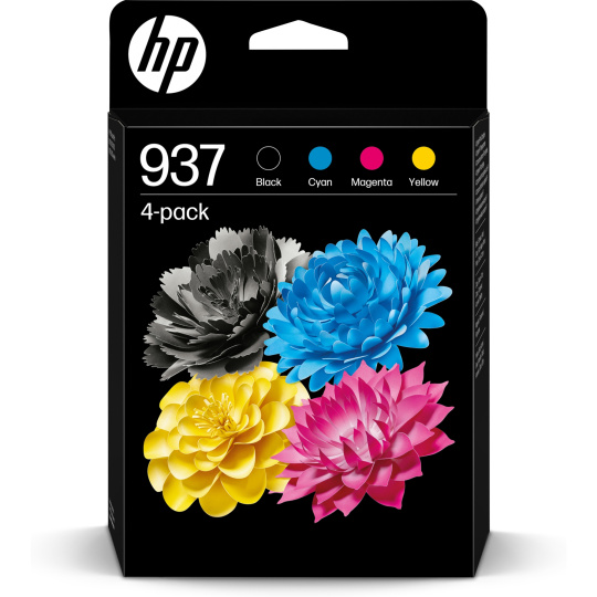 HP 937 CMYK Original Ink Cartridge 4-Pack (1,450 / 800 / 800 / 800 pages)