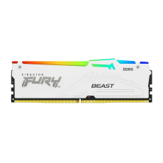 KINGSTON DIMM DDR5 16GB 6400MT/s CL32 Non-ECC FURY Beast RGB XMP, Bílá KINGSTON DIMM DDR5 16GB 6400MT/s CL32 Non-ECC FURY Beast RGB XMP, Bílá