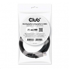 Kábel Club3D Mini DisplayPort na DisplayPort 1.2 4K60Hz UHD obojsmerný, (M/M), 2 m