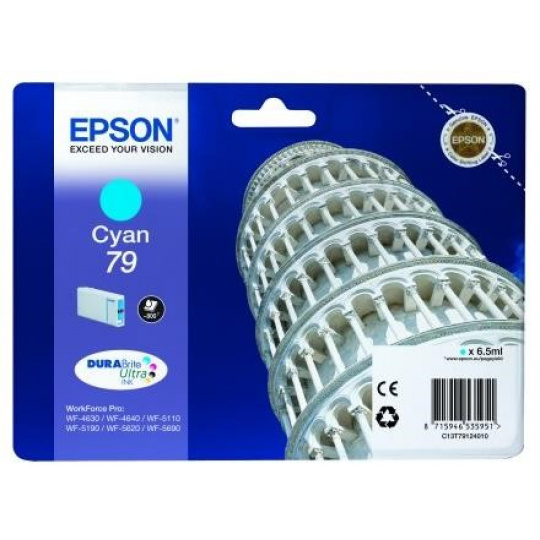 Atramentová kazeta EPSON série WF-5xxx "Pisa" 79 azurová (6,5 ml)