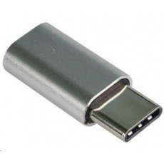 Adaptér PREMIUMCORD USB 3.1 C/male - USB 2.0 Micro-B/ženské, strieborná