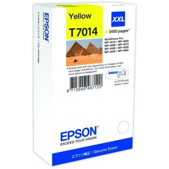 Atramentová lišta EPSON WorkForce-4000/4500 - žltá XXL - 3400 str. (34,2 ml)