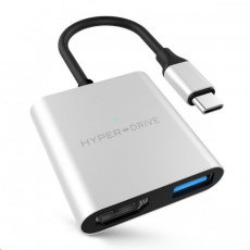 HyperDrive 3-in-1 USB-C Hub with 4K HDMI Output - Stříbrný