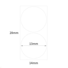 Niimbot štítky R 14x28mm 205ks WhiteRound B pro D11 a D110 Niimbot štítky R 14x28mm 205ks WhiteRound B pro D11 a D110