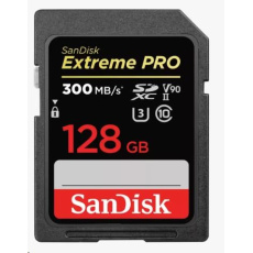 Karta SanDisk SDHC 128 GB Extreme PRO (300 MB/s, Class 10, UHS-II U3 V90)