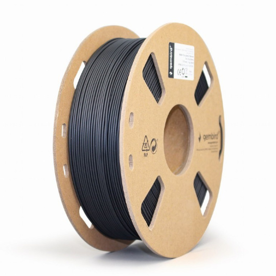 GEMBIRD Tisková struna (filament) PLA MATTE, 1,75mm, 1kg, černá