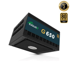 EVOLVEO G650 zdroj 650W, 80+ GOLD, ATX 3.1, aPFC, 140 mm ventilátor EVOLVEO G650 zdroj 650W, 80+ GOLD, ATX 3.1, aPFC, 140 mm ventilátor