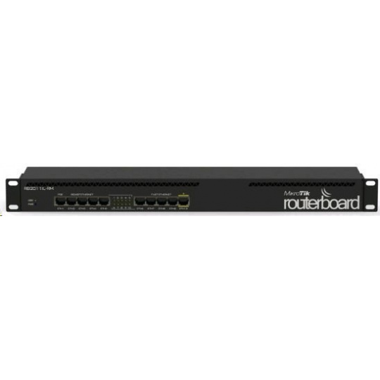 MikroTik RouterBOARD RB2011iL-RM, 600MHz CPU, 64MB RAM, 10x LAN, vrátane. Licencia L4