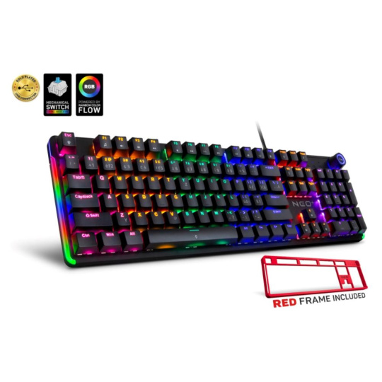 CONNECT IT Herní klávesnice NEO2 + Black, mechanická, USB, ARGB, CZ+SK, černá