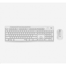 Logitech Silent Wireless Combo MK295, bezdrátová klávesnice + myš, US, Off-White ROZBALENO Logitech Silent Wireless Combo MK295, bezdrátová klávesnice + myš, US, Off-White ROZBALENO