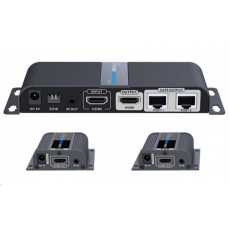 PREMIUMCORD HDMI 1-2 splitter+extender cez CAT6/6a/7, FULL HD, 3D