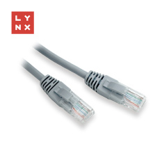 LYNX UTP patch kabel Cat5e, PVC, CCA, 15m, šedý LYNX UTP patch kabel Cat5e, PVC, CCA, 15m, šedý