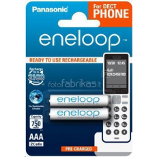Panasonic Eneloop - Nabíjecí baterie AAA 750 2ks DECT