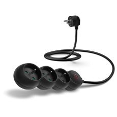 CONNECT IT prodlužovací kabel 230V, 3 zásuvky, 1.5m, s vypínačem, černá CONNECT IT prodlužovací kabel 230V, 3 zásuvky, 1.5m, s vypínačem, černá