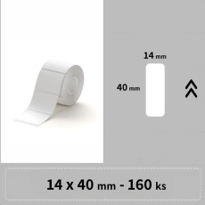 Niimbot štítky RP 14x40mm 155ks Bílé pro D11, D11-M, D110, D110-H Niimbot štítky RP 14x40mm 155ks Bílé pro D11, D11-M, D110, D110-H
