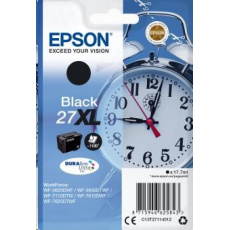 Čierny atrament EPSON Singlepack "Budík" Black 27XL DURABrite Ultra Ink