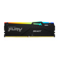 KINGSTON DIMM DDR5 16GB 6000MT/s CL30 Non-ECC FURY Beast RGB XMP, Černá