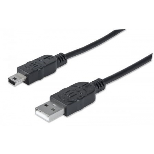 MANHATTAN USB kábel 2.0 Kábel A-mini B 1,8 m