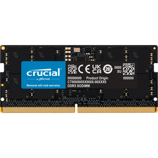 CRUCIAL SODIMM DDR5 16GB 4800MHz CL40 CRUCIAL SODIMM DDR5 16GB 4800MHz CL40