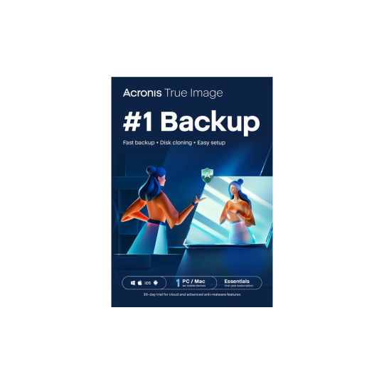 Acronis True Image Essentials Predplatné 1 počítač - 1 rok predplatného ESD