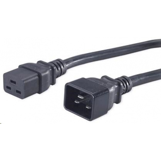 PREMIUMCORD Napájací kábel 230V/16A predĺženie 3m (konektory IEC 320 C19 - IEC 320 C20)