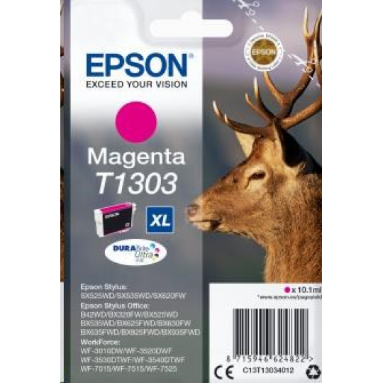 Atramentová tyčinka EPSON Singlepack "Deer" Magenta T1303 DURABrite Ultra Ink (10,1 ml) Atramentová tyčinka EPSON Singlepack "Deer" Magenta T1303 DURABrite Ultra Ink (10,1 ml)