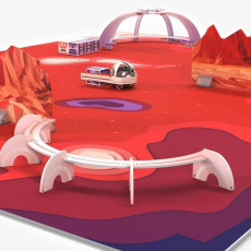 Ozobot podložka Challenge Mat: Mise na Mars Ozobot podložka Challenge Mat: Mise na Mars