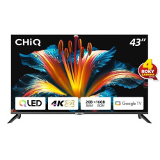 CHiQ U43QST TV 43", UHD, QLED, ultratenká, Google TV, DLG 120 Hz, Dolby Audio, Frameless, metalická CHiQ U43QST TV 43", UHD, QLED, ultratenká, Google TV, DLG 120 Hz, Dolby Audio, Frameless, metalická