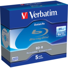 VERBATIM BD-R SL Datalife (50-pack)Blu-Ray/Spindle/6x/25GB Wide Printable