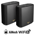 ASUS ZenWiFi XT9 2-pack Wireless AX7800 Tri-band Mesh WiFi 6 System, black