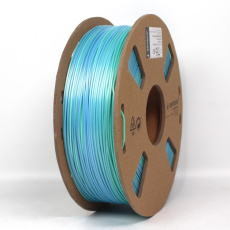 BAZAR - GEMBIRD Tisková struna (filament) PLA, 1,75mm, 1kg, silk rainbow, modrá/zelená (Poškozený obal)
