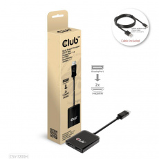 Club3D hub MST (Multi Stream Transport) DisplayPort 1.4 až 2xHDMI duálny monitor 4K60Hz (M/F)