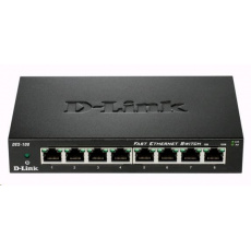 D-Link DES-108 8-portový 10/100 stolný prepínač s kovovým puzdrom