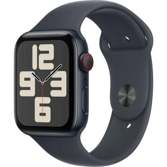 Apple Watch SE (2024) GPS + Cellular 40mm Midnight Aluminium Case with Midnight Sport Band - S/M