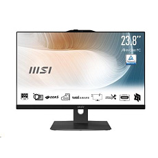 MSI PC AiO Modern AM242P 1M-2088XEU, Core 5 120U, 23.8 FHD, Anti-Glare, Non-Touch, 16GB, 512GB SSD, N/A, No OS, Black