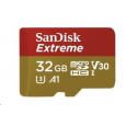 Karta SanDisk MicroSDHC 32GB Extreme (100MB/s, Class 10, UHS-I U3 V30) + adaptér