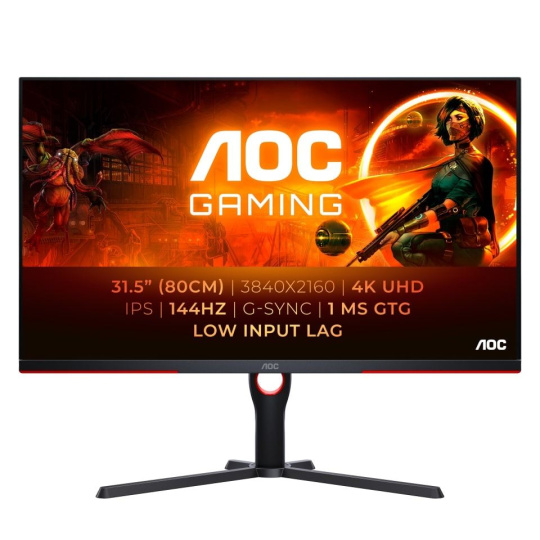 AOC MT IPS LCD WLED 31,5" U32G3X/BK - IPS panel, 3840x2160, 144Hz, 1ms, 2xHDMI, 2xDP, nast. vysky