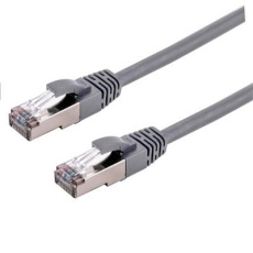C-TECH kabel patchcord Cat6a, S/FTP, šedý, 10m C-TECH kabel patchcord Cat6a, S/FTP, šedý, 10m