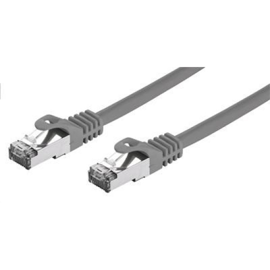 C-TECH kabel patchcord Cat7, S/FTP, šedý, 1m