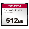 TRANSCEND CompactFlash Card CF180I, 512MB, SLC mode WD-15, Wide Temp.
