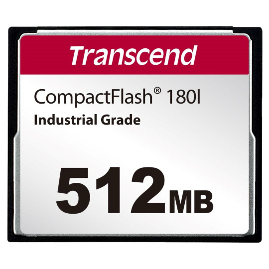 TRANSCEND CompactFlash Card CF180I, 512MB, SLC mode WD-15, Wide Temp. TRANSCEND CompactFlash Card CF180I, 512MB, SLC mode WD-15, Wide Temp.