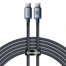 Baseus Crystal Shine Series nabíjecí / datový kabel USB-C / USB-C 100W 2m, černá